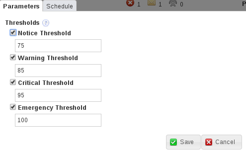 Example of advisor threshold definitions.