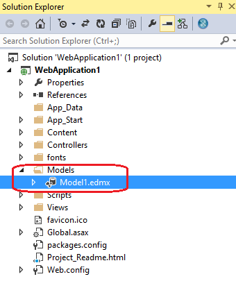Creating the MySQL Entity Framework model