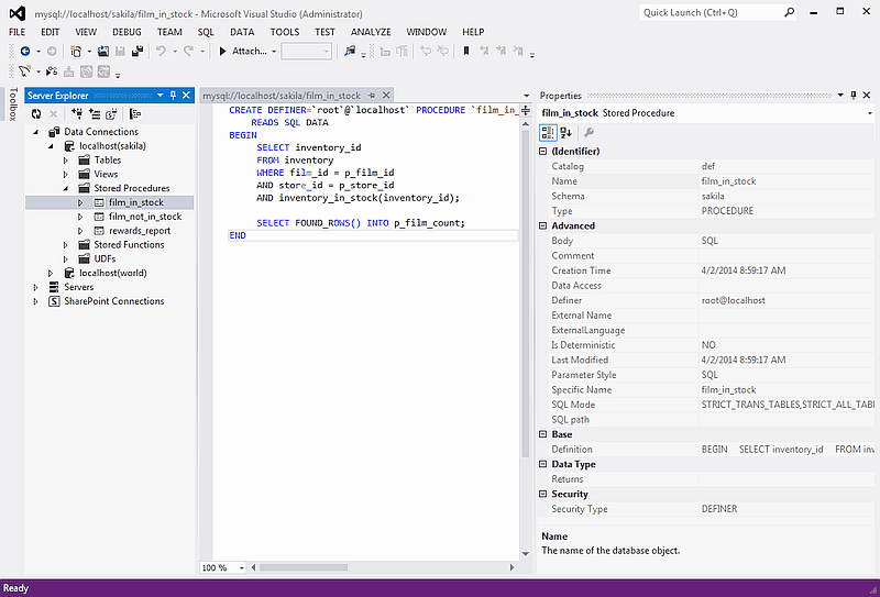 Stored Procedure SQL Saved