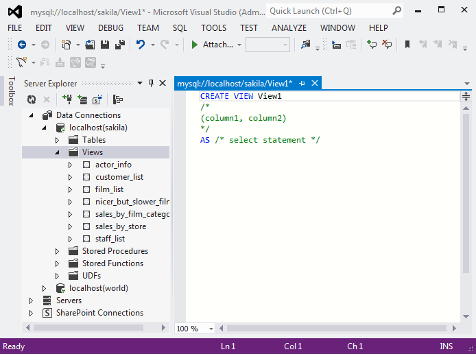 Editing View SQL